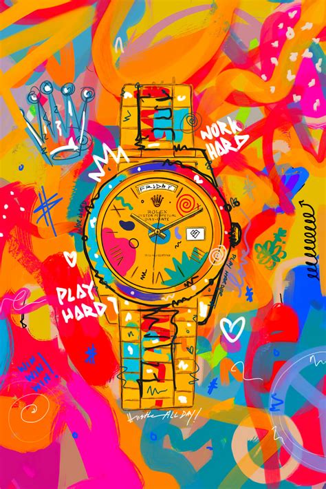 rolex watch art